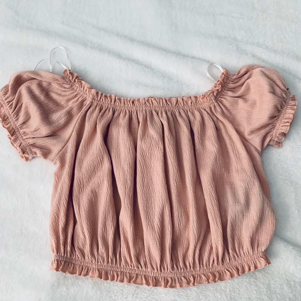 Baby pink crop top